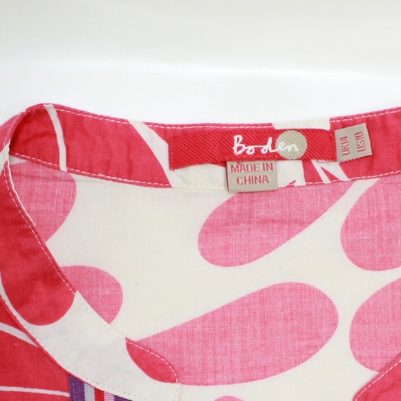 Boden Pink and White Tunic Top - Picture 6 of 7